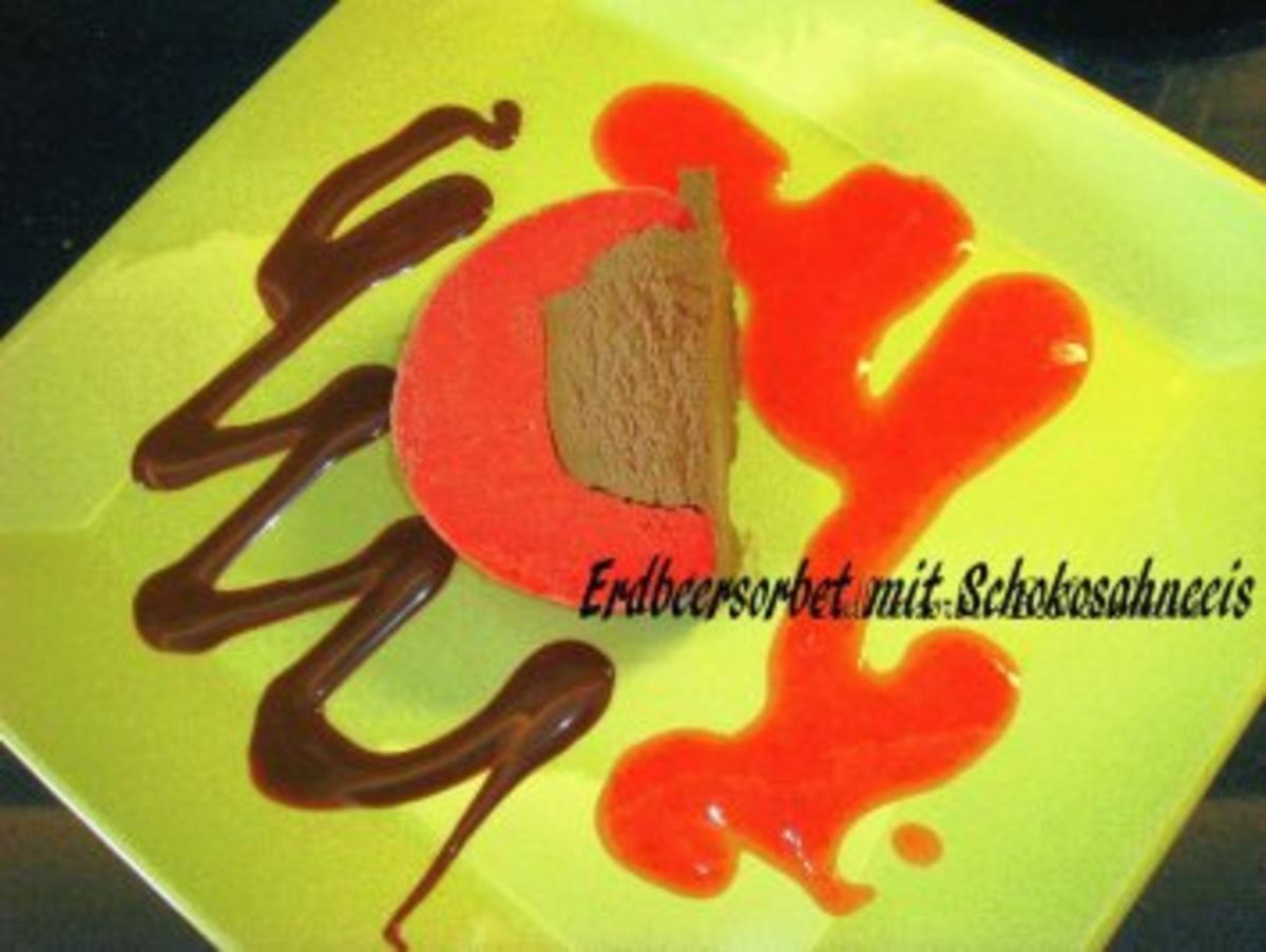 Erdbeersorbet - Schokoeis - Rezept - Bild Nr. 2