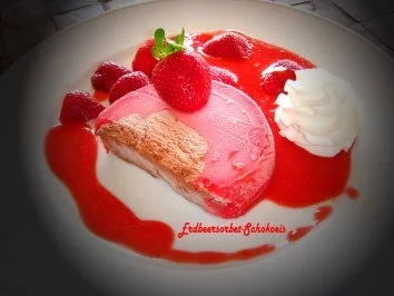Erdbeersorbet - Schokoeis - Rezept