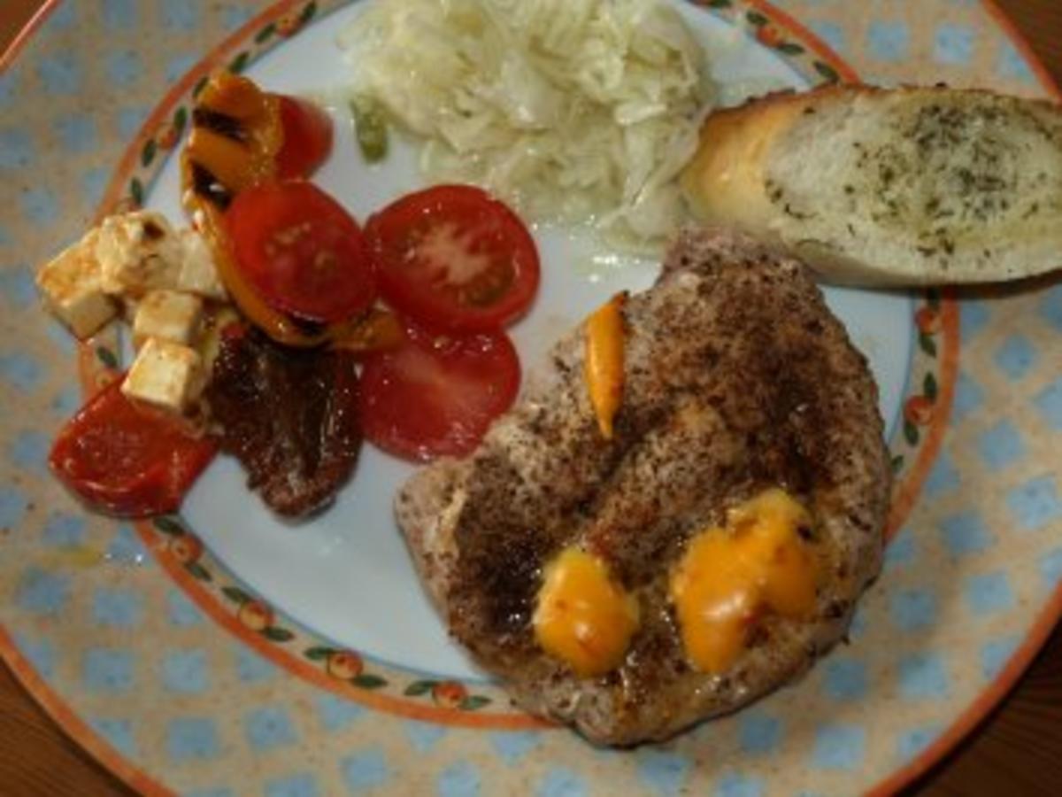 gefüllte Schweinesteaks - Rezept mit Bild - kochbar.de