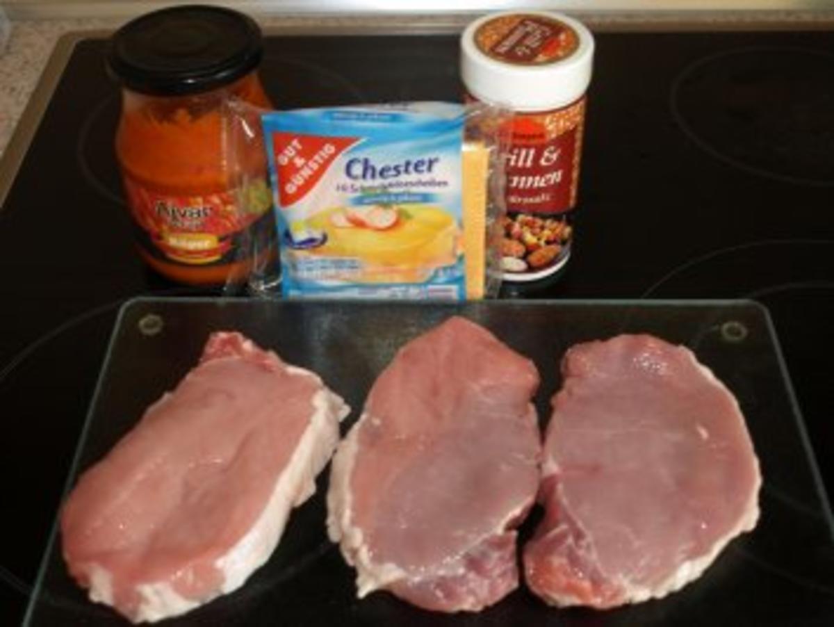 gefüllte Schweinesteaks - Rezept - Bild Nr. 2