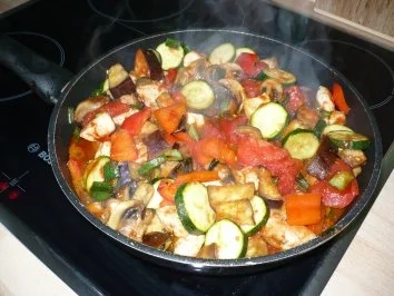 Rezept: mediterrane Geflügelpfanne mediterrane Geflügelpfanne - Rezept