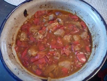Gulasch : Paprika-Schweinegulasch - Rezept