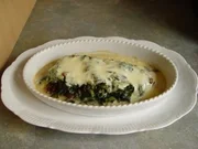 Scholle mit Blattspinat und Mozzarella - Rezept