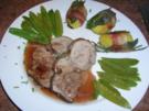Kalbshaxe aus dem Ofen  mit Salbei-Rosmarin-Kartoffeln im Speckmantel - Rezept