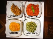 Quatro Risotti Funghi-Safrano-Pomodoro-Aglio-Orsino - Rezept