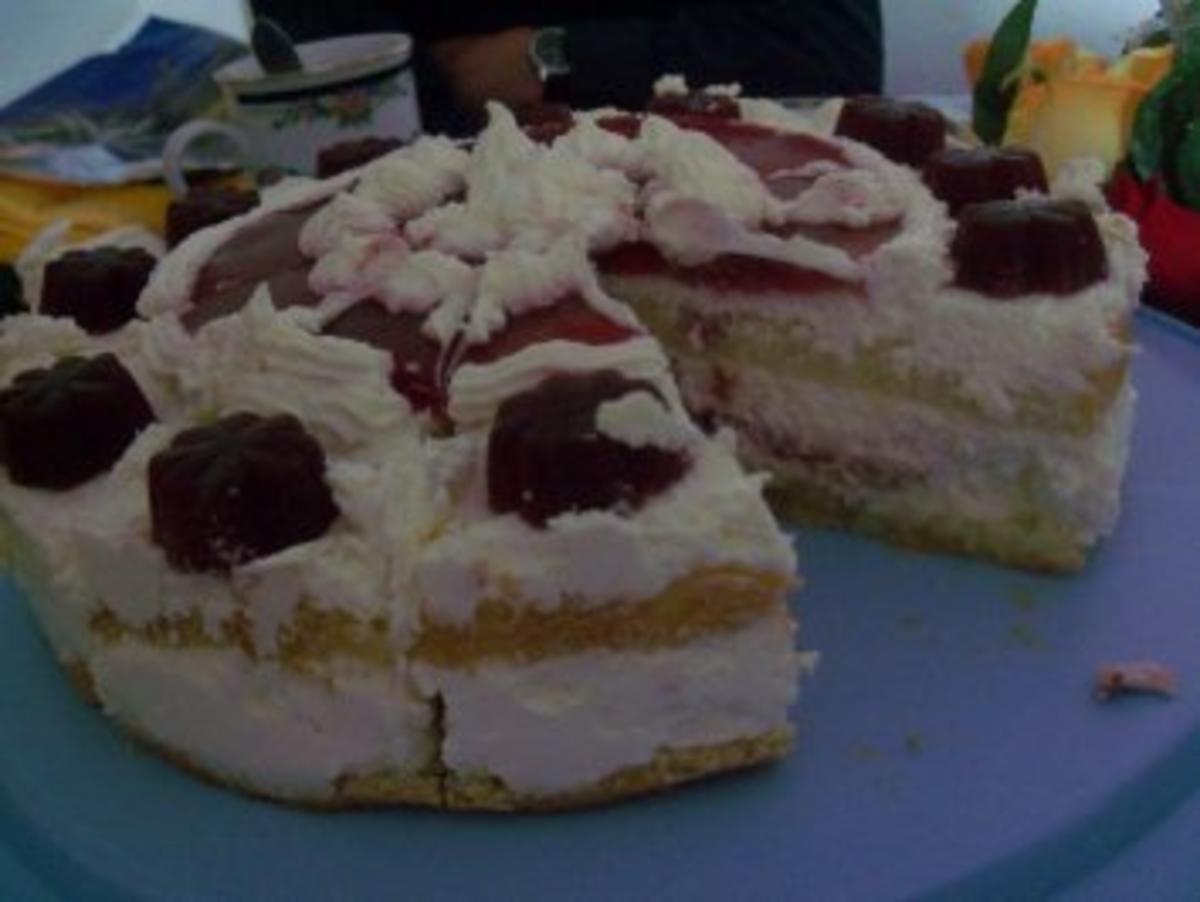 Bilder für Kuchen - Quark-Mascarpone-Torte mit Himbeerfüllung - Rezept