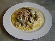 Spargelomlett mit Champignons für eine Person - Rezept