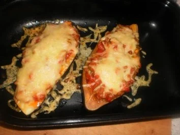 Grillwurst ~ Knoblauch-Kartoffelbrei ~ Aubergine überbacken - Rezept - Bild Nr. 8