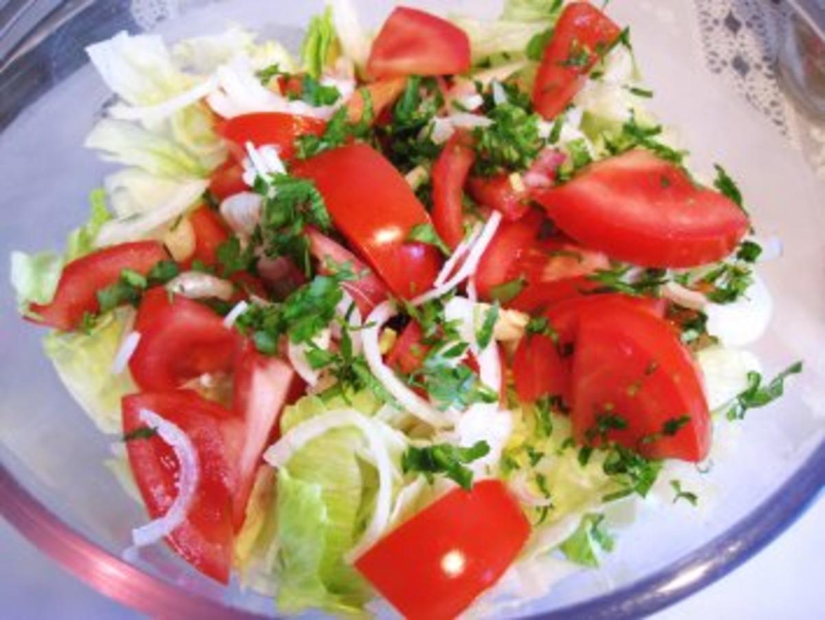 Grüner Salat mit Tomaten ... - Rezept