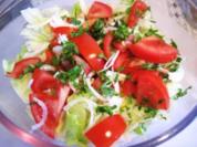Grüner Salat mit Tomaten ... - Rezept