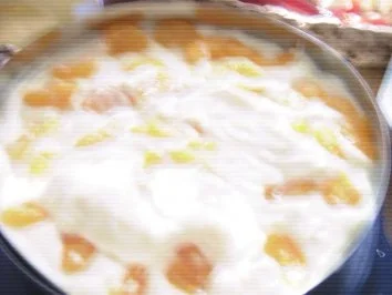 Käsesahne - Torte mit Mandarinen und Aprikosen - Rezept - Bild Nr. 4