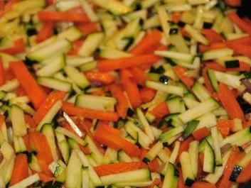 Penne rigate mit Gemüse - Rezept - Bild Nr. 3