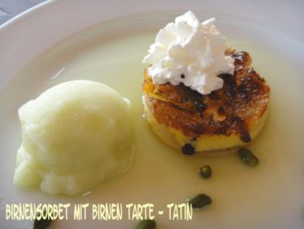 Birnen-Sorbet mit Birnen-Tarte-Tatin - Rezept