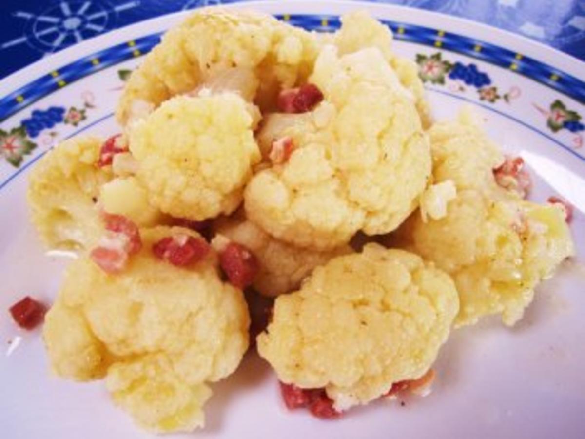 Blumenkohl Salat mit Speck - schnell &amp; einfach - von mimi