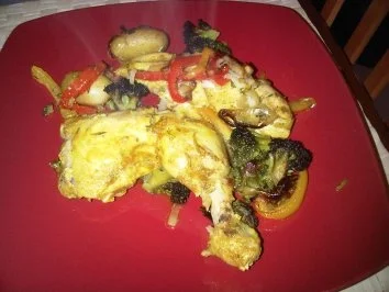 Rezept: Ofen-Hühnchen mit Gemüse Bild Nr. 2 Ofen-Hühnchen mit Gemüse - Rezept - Bild Nr. 2