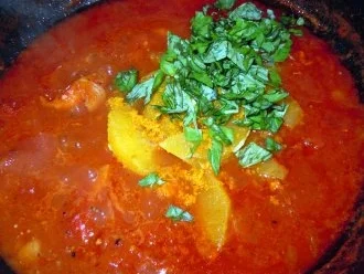 Hähnchenbrust in Tomaten-Orangensud mit Tagiatelle und Ziegenkäse-Zigarren - Rezept - Bild Nr. 12