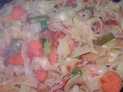 Bandnudeln in Gemüse-Tomatensauce - Rezept