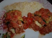 Zucchini-Schinkenröllchen im Ofen gebacken - Rezept