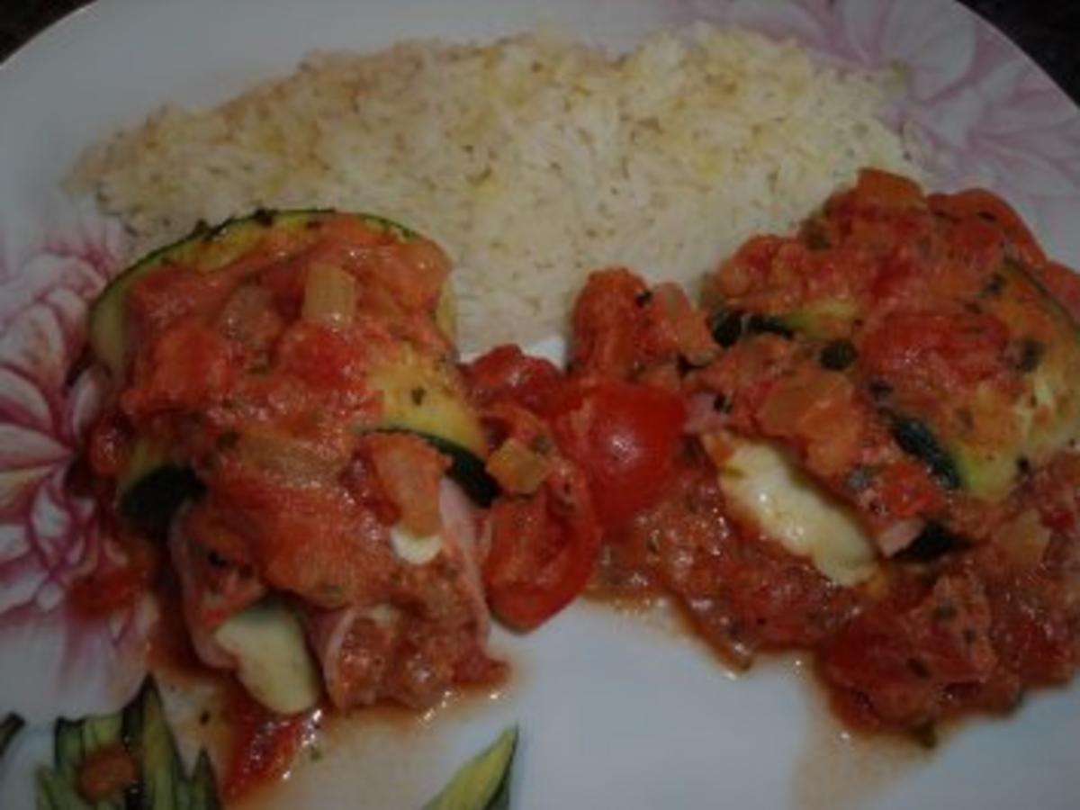Zucchini Schinkenröllchen im Ofen gebacken - einfach - von Sri_Devi