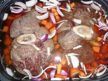 Rinderbeinscheibe mit Gemüse gegart - Rezept - Bild Nr. 8