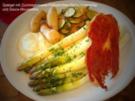 Spargeln mit Mayo-Mousseline und Serrano-Chips - Rezept