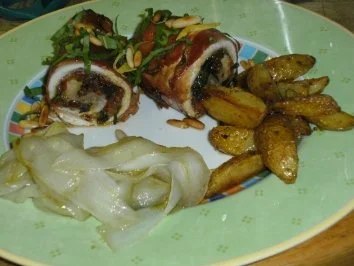 Putensaltimbocca mit Bärlauchfüllung - Rezept