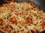 Pasta: Bratnudeln mit Käse überbacken - Rezept