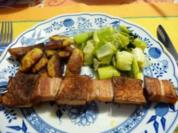 Fleischkäse-Bauchspeck-Spieß - Rezept