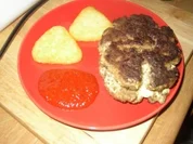 Gefüllte Hack-Bärlauch-Riesenfrikadellen - Rezept