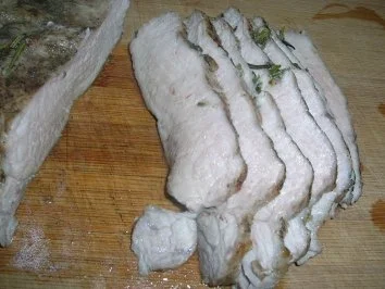 Rezept: Kalbsrücken, sanft gegart mit Spargel und Sauce Hollandaise Bild Nr. 4 Kalbsrücken, sanft gegart mit Spargel und Sauce Hollandaise - Rezept - Bild Nr. 4