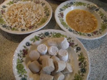 Rezept: Weißwursträdchen knusprig ausgebacken Bild Nr. 3 Weißwursträdchen knusprig ausgebacken - Rezept - Bild Nr. 3