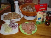 Herzhafte Hähnchen-Gemüsereispfanne überbacken - Rezept