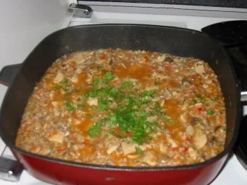 Herzhafte Hähnchen-Gemüsereispfanne überbacken - Rezept - Bild Nr. 9