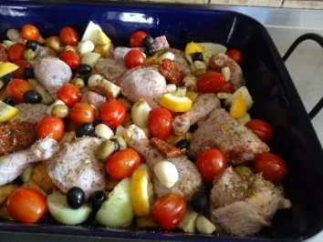 Mediteranes Huhn - Rezept