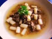 Klare Fleischsuppe vom Wild ... - Rezept
