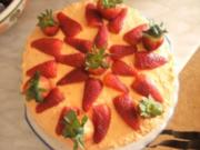 KUCHEN: Erdber im Apfelsahne Bett  auch für Vegetaria - Rezept