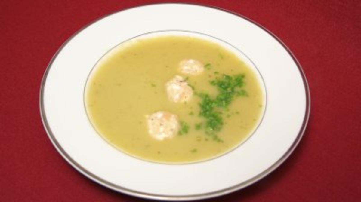 Bilder für Lauchcremesuppe mit Klößchen - Rezept