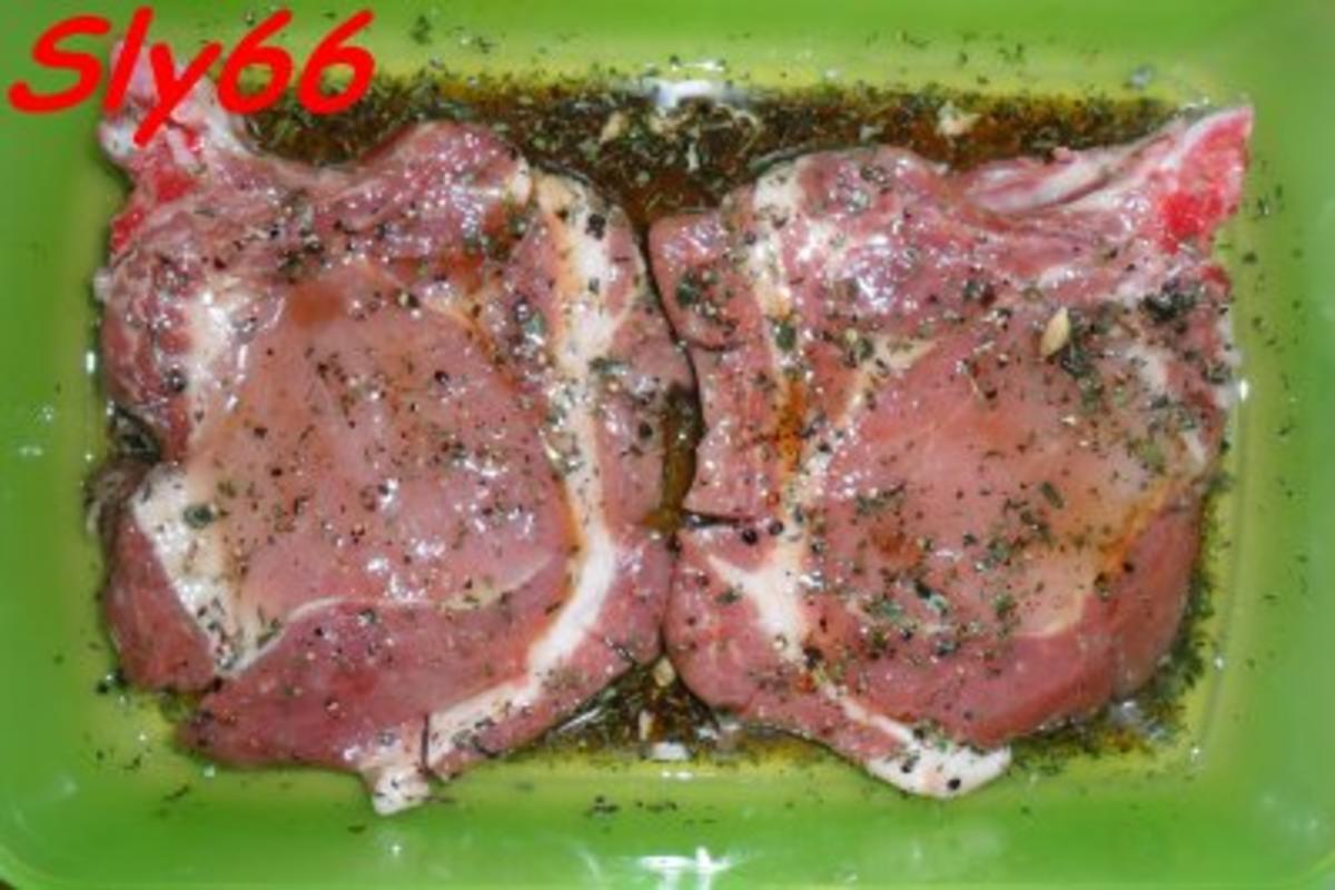 Fleischgerichte:Koteletts mit Erbsenreis und Fisolen - Rezept - Bild Nr. 7