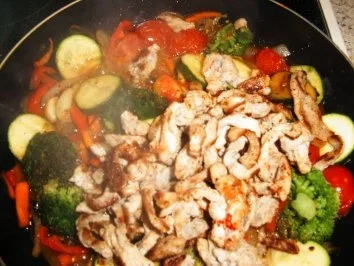 Rezept: Geschnetzelte Gemüsepfanne Bild Nr. 9 Geschnetzelte Gemüsepfanne - Rezept - Bild Nr. 9