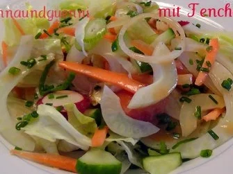 gemischter Frühlingssalat mit gebratener Cabanossi - Rezept - Bild Nr. 2