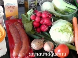 gemischter Frühlingssalat mit gebratener Cabanossi - Rezept - Bild Nr. 3