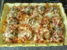 Tomaten-Nudelauflauf mit Hackbällchen - Rezept