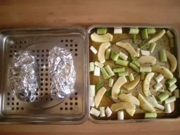 Rezept: Hähnchenbrust mit Apfelgemüse und Ingwer-Chili Butter Bild Nr. 3 Hähnchenbrust mit Apfelgemüse und Ingwer-Chili Butter - Rezept - Bild Nr. 3