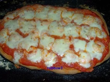 Pizza: Garnelen mit Mozzarella - Rezept