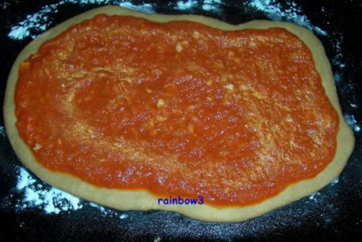 Pizza: Garnelen mit Mozzarella - Rezept - Bild Nr. 7