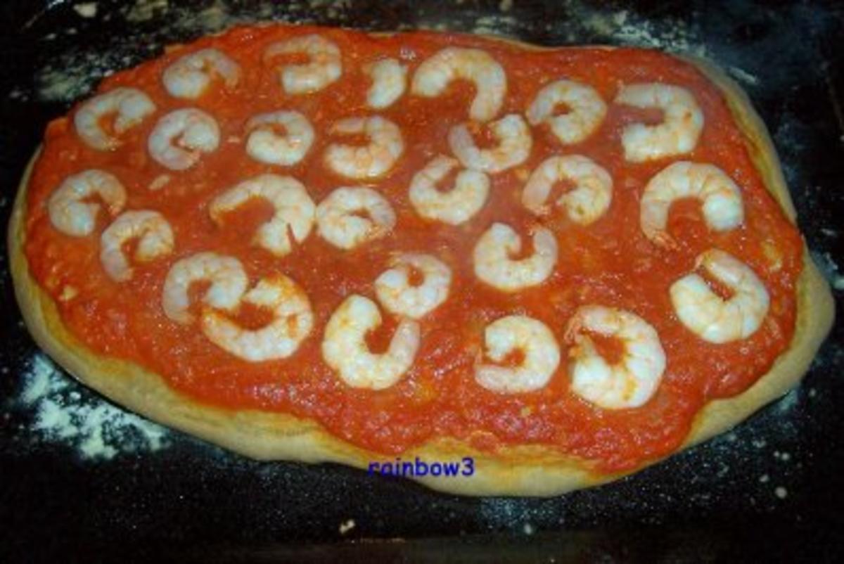 Pizza: Garnelen mit Mozzarella - Rezept - Bild Nr. 9