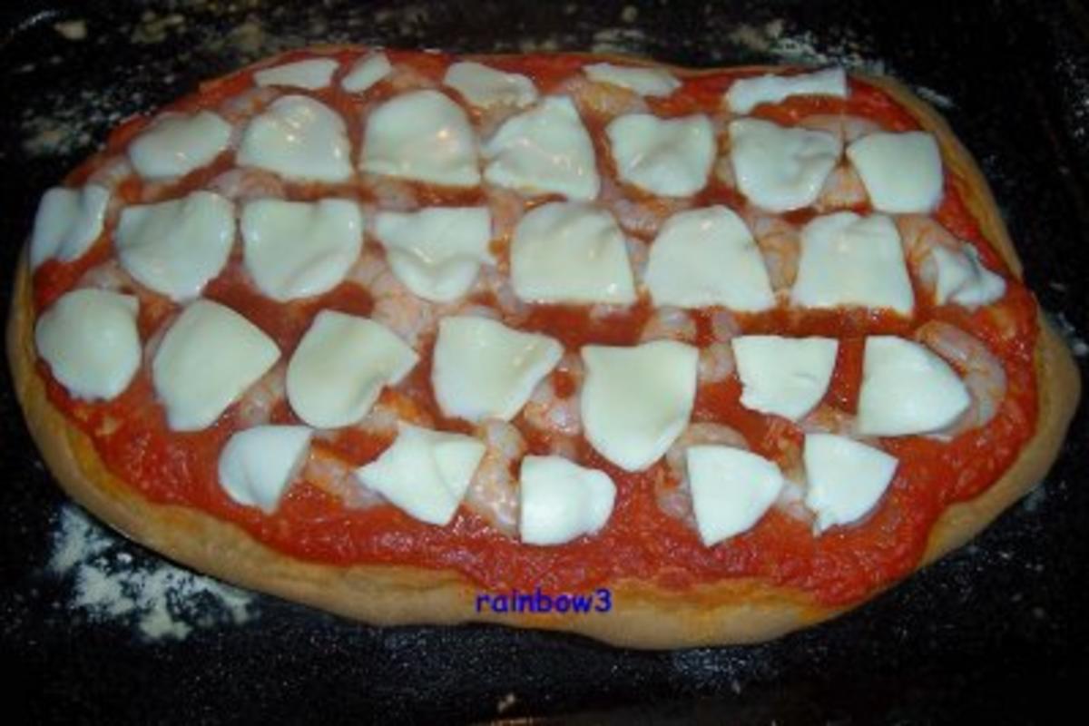 Pizza: Garnelen mit Mozzarella - Rezept - Bild Nr. 10