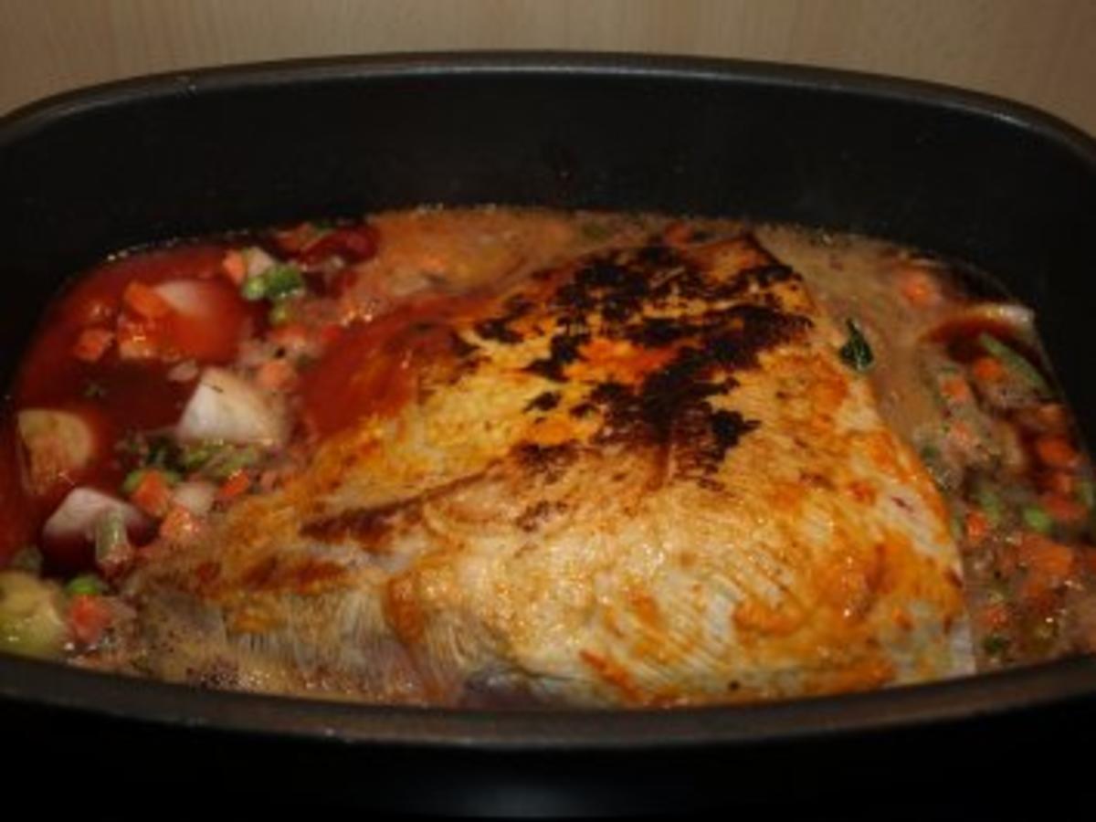 Dicke Rippe in Rotwein Tomaten Soße - einfach - 185 kcal/100g