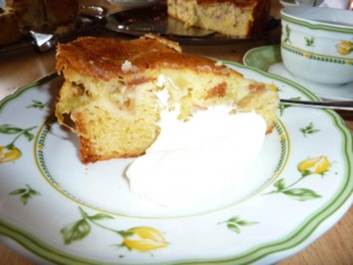 Kuchen: Rhabarberkuchen mit Puddinghaube - Rezept - Bild Nr. 8