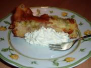 Kuchen: Rhabarberkuchen mit Puddinghaube - Rezept